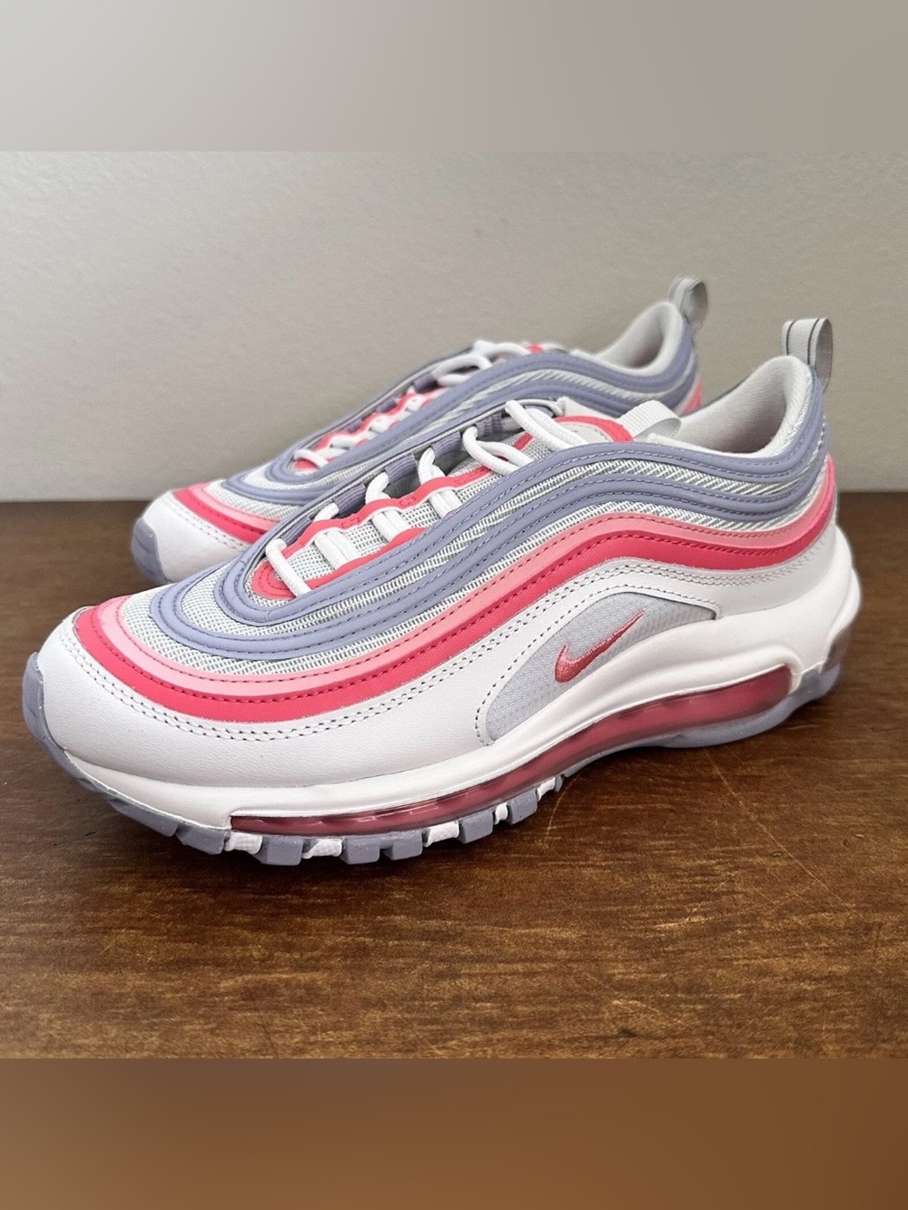 NEW Nike Air Max 97 Low GS Size 5.5Y / Women's 7 Gray Pink 921522-116 Shoes